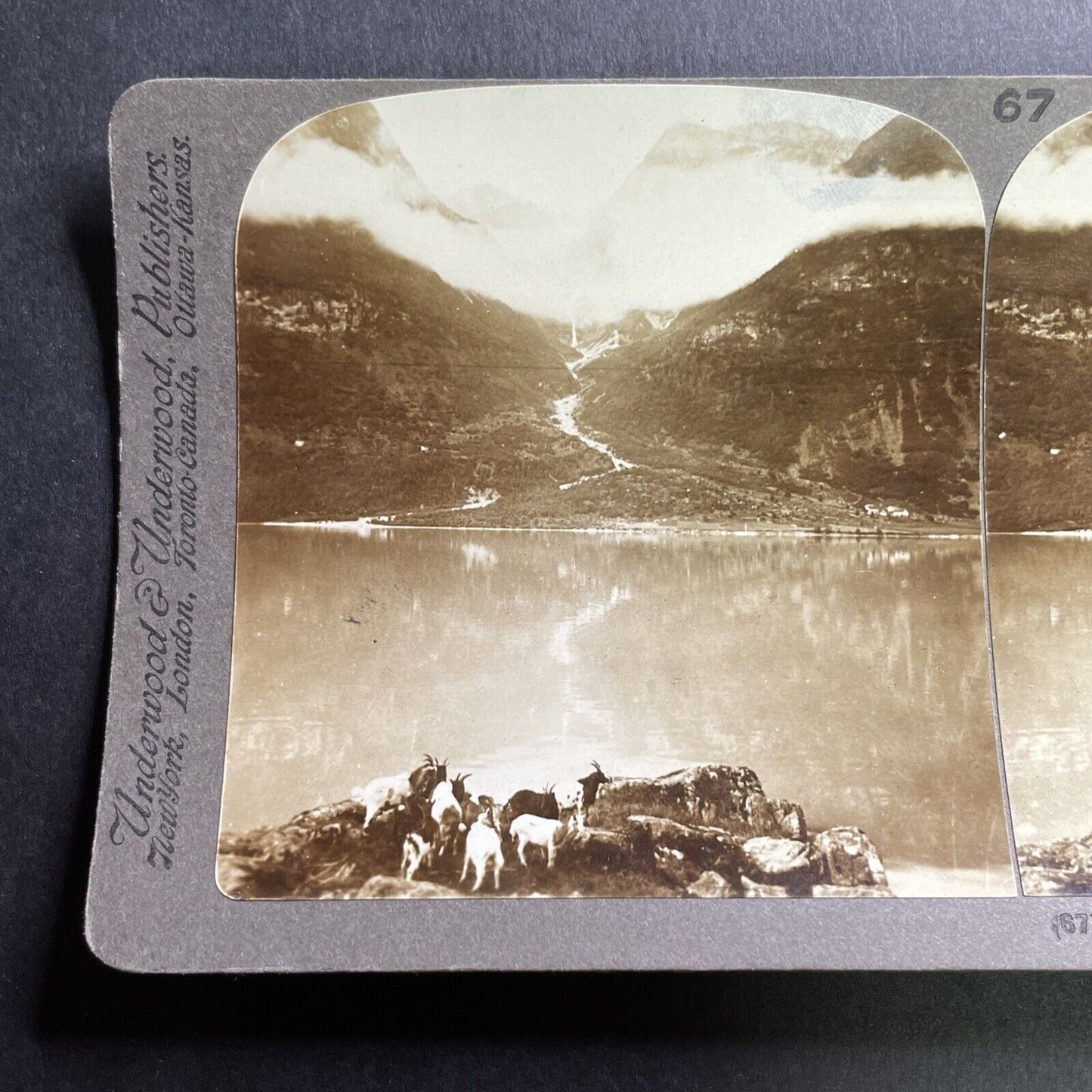 Antique 1902 Olden Norway On The Lake Stereoview Photo Card P1712