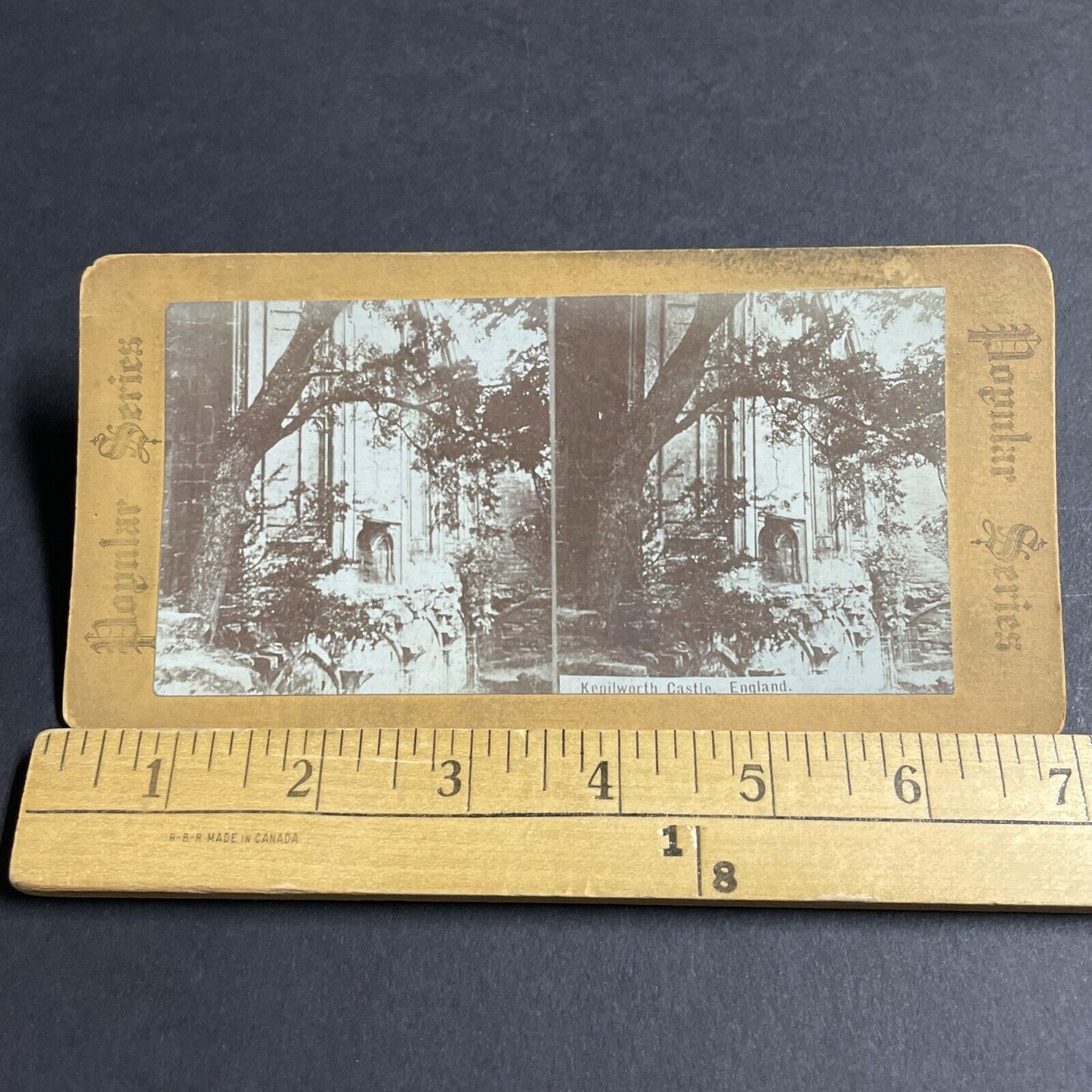 Antique 1870s Kenilworth Castle England UK Stereoview Photo Card P4537