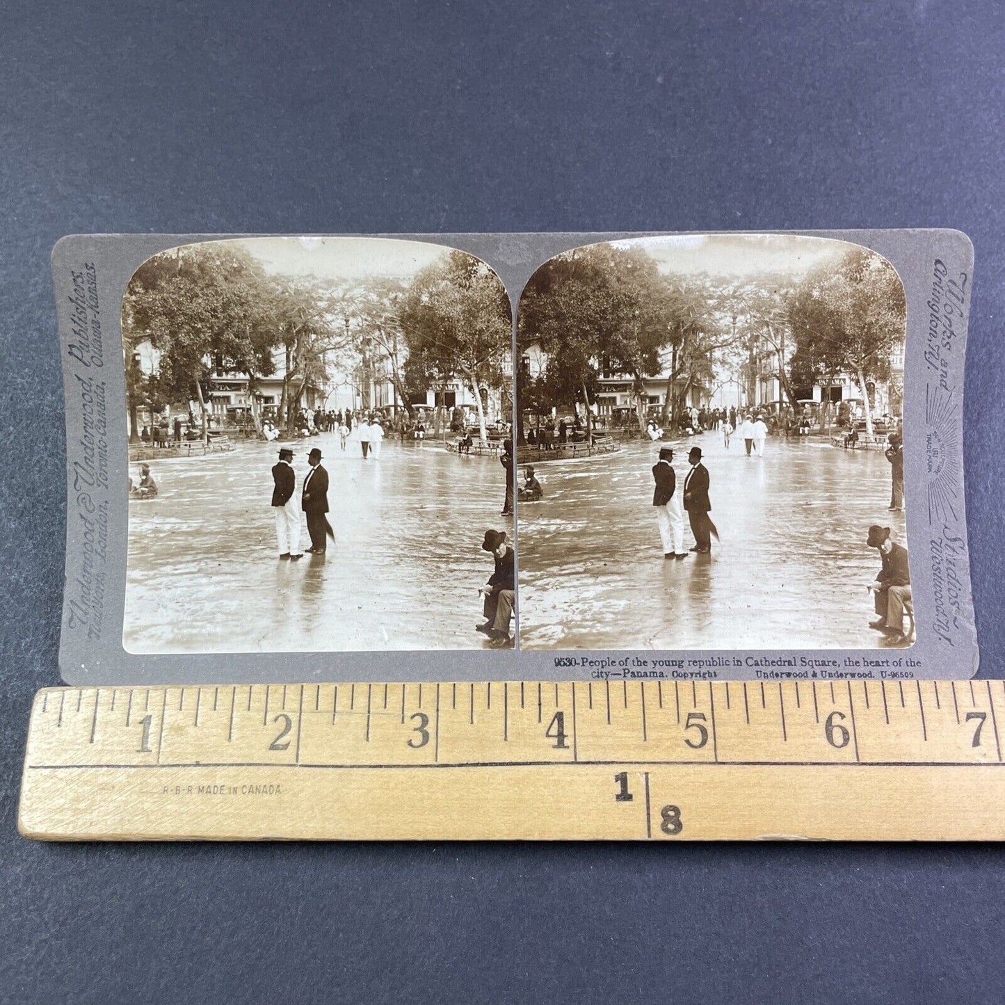 Cathedral Square in Panama Stereoview Underwood Antique c1901 Y2802