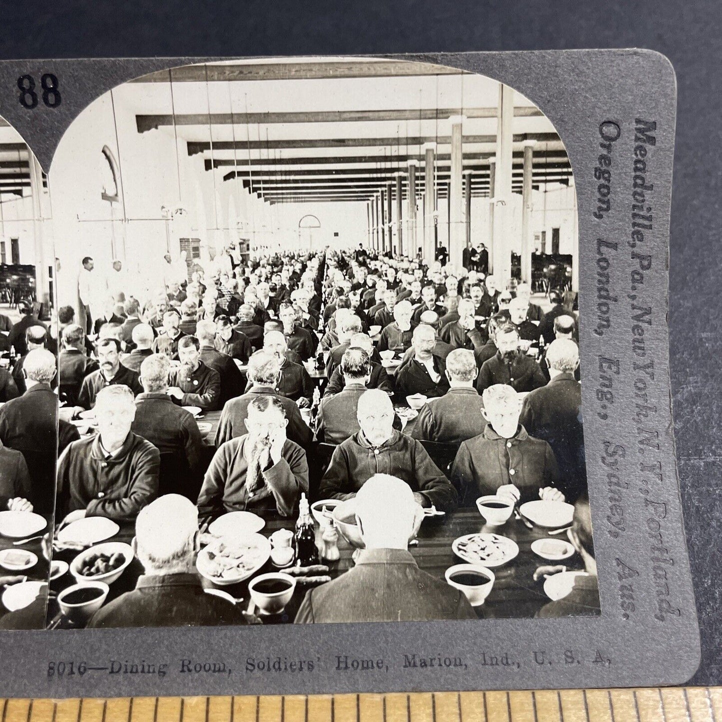 Antique 1913 An 1890s Photo Of Civil War Veterans Stereoview Photo Card P4824