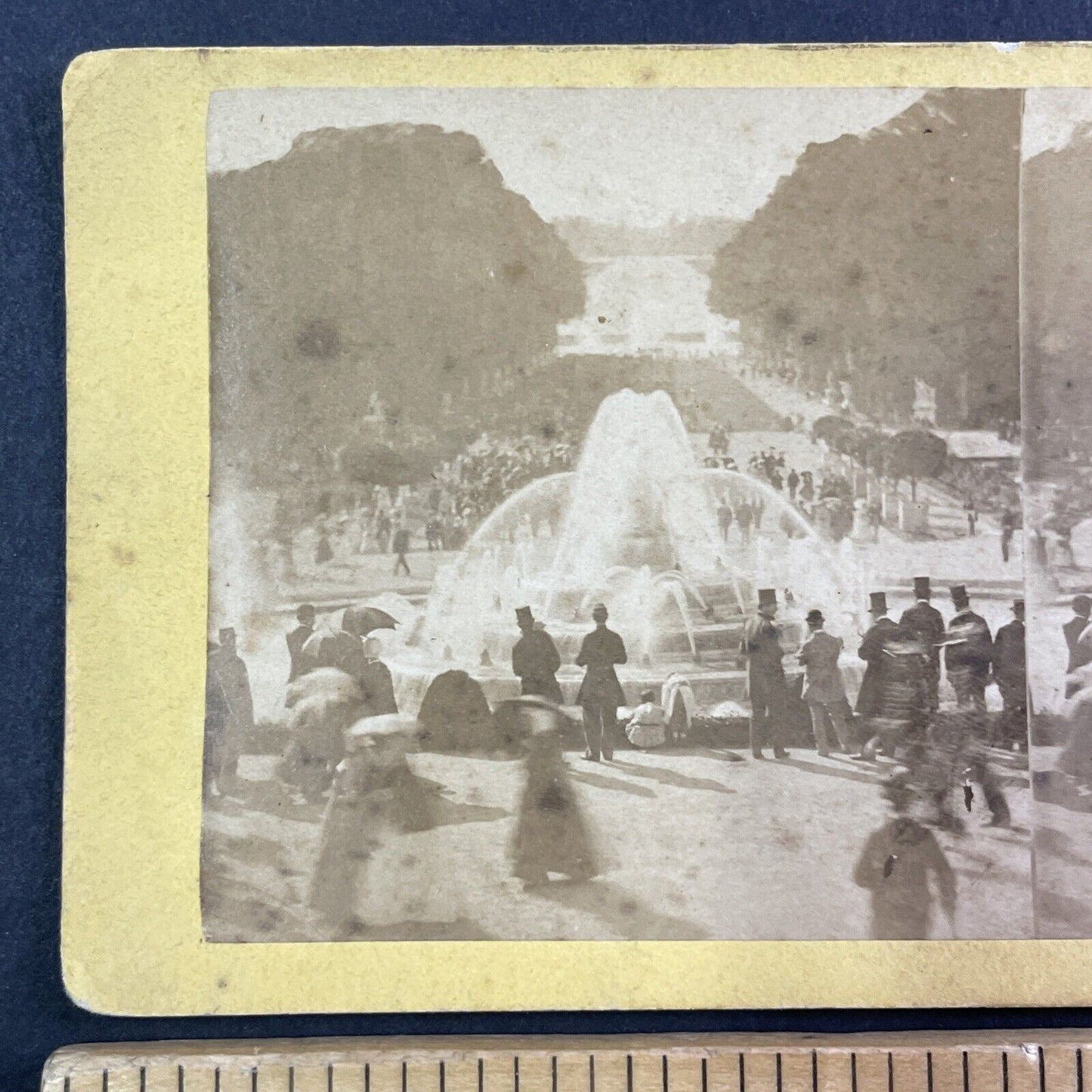 Versailles Latona Water Fountain Paris France Stereoview Antique c1860 X3824