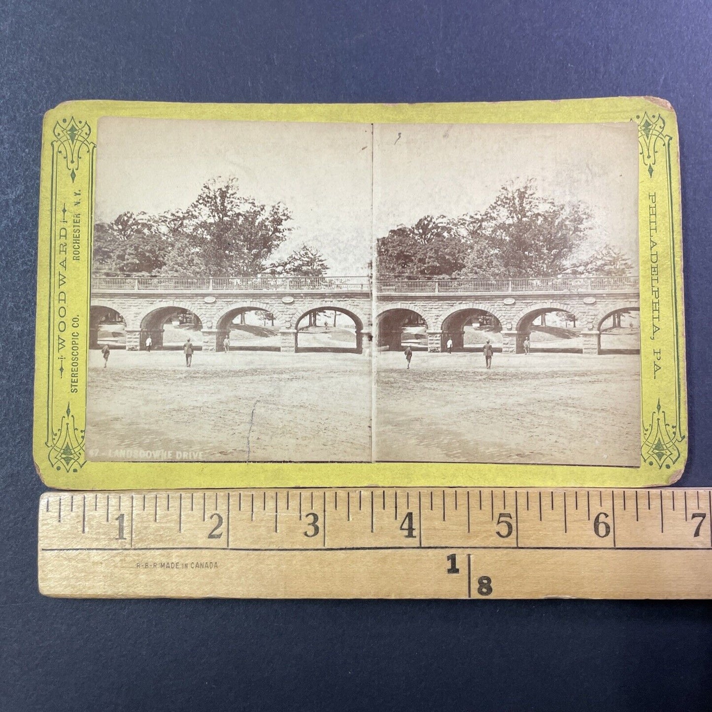 Fairmount Park Trolley Bridge Stereoview Philadelphia PA Antique c1875 X1252