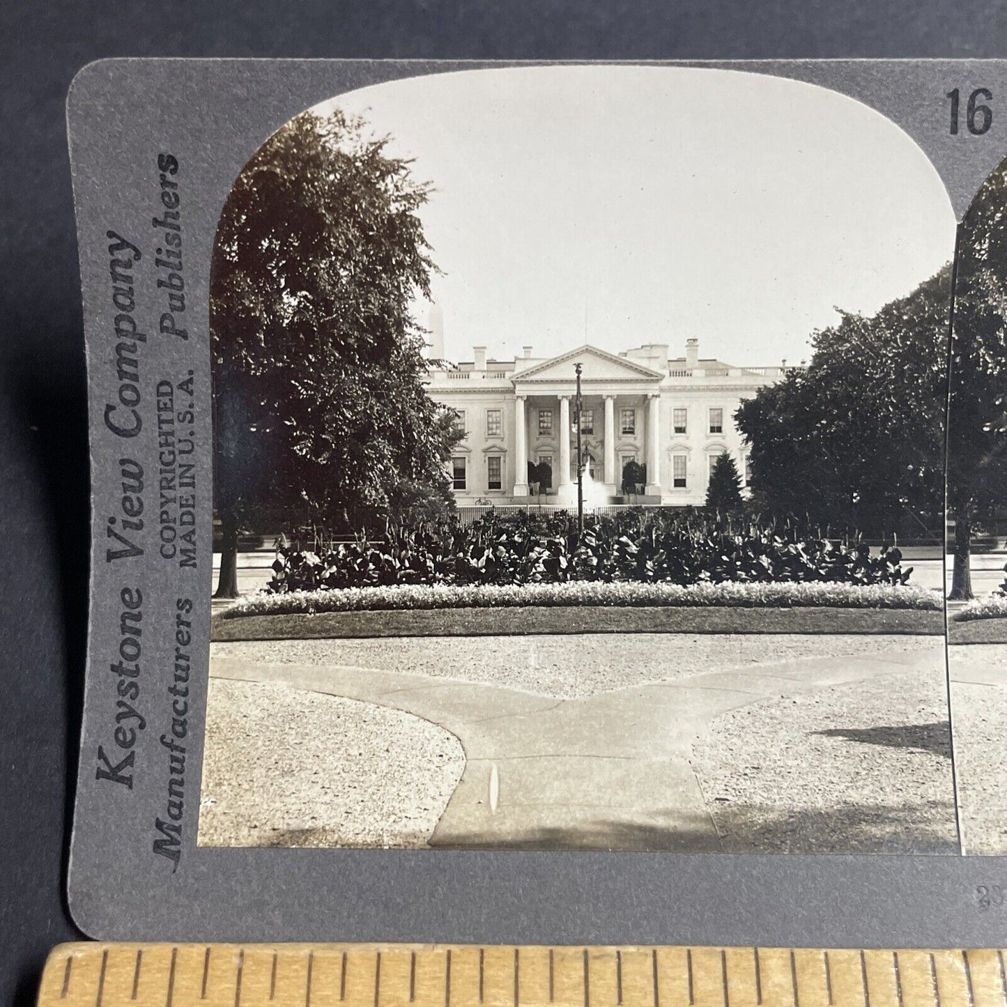 Antique 1910s The White House Washington DC USA Stereoview Photo Card P4828