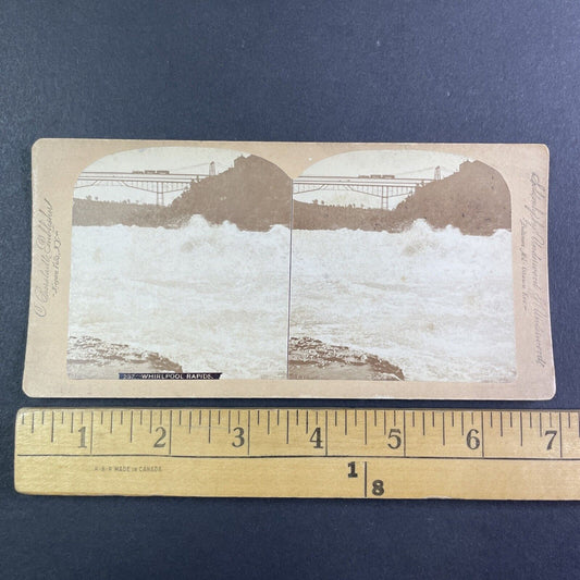 Whirlpool Rapids Niagara Falls Stereoview Charles Bierstadt Antique c1880 Y2477