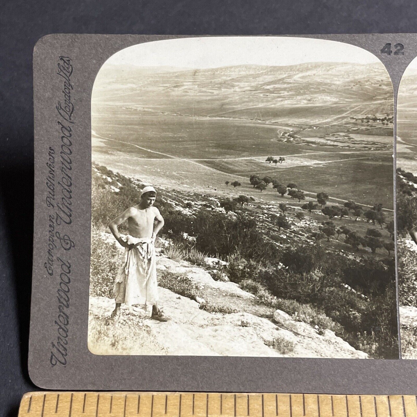 Antique 1903 A Poor Desert Nomad In Israel Stereoview Photo Card P4405