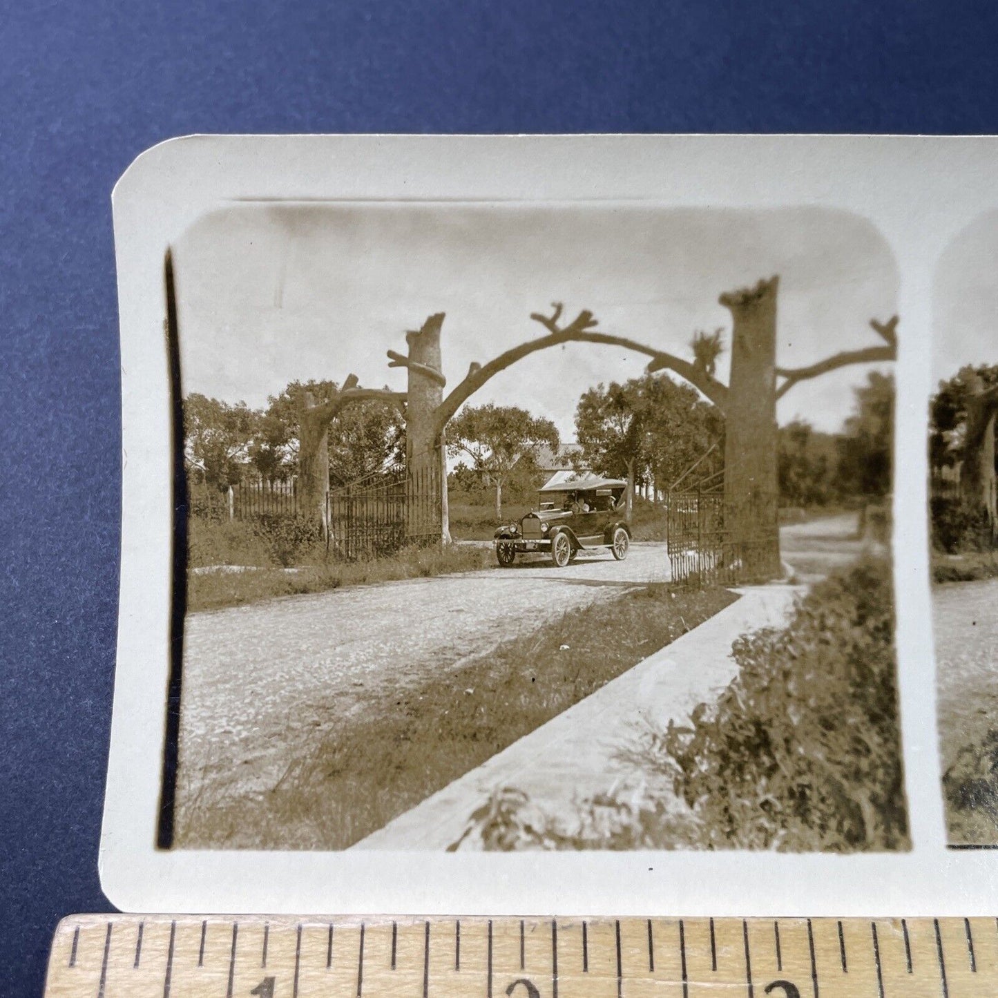 Antique 1920s City Entrance Camaguey Cuba Stereoview Photo Card P3050