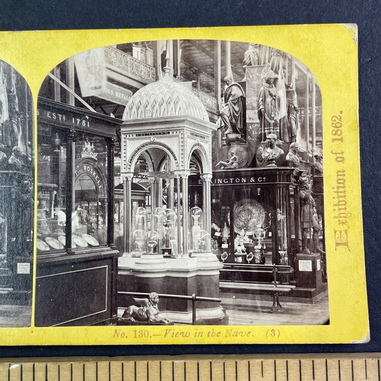 Elkington and Co Display Stereoview London Exhibition Antique c1862 Y1400