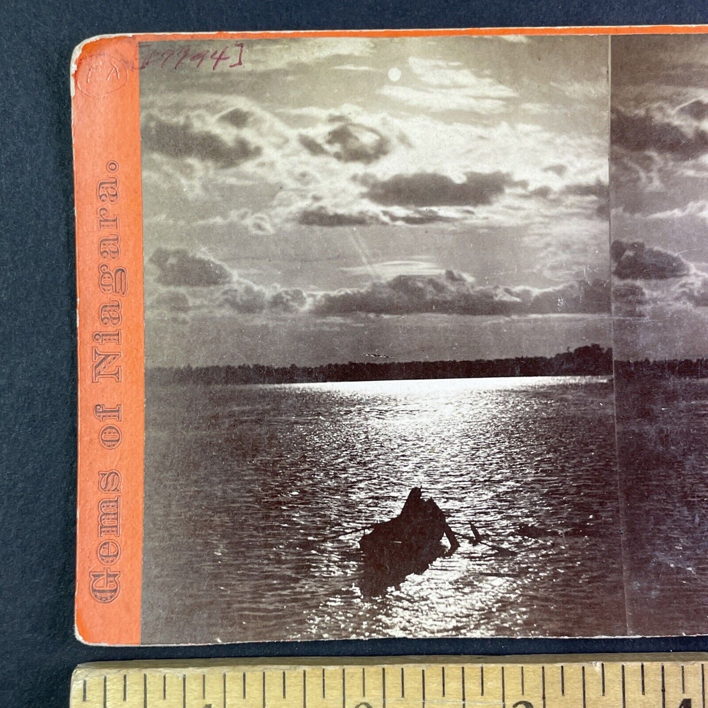 Boating along the Niagara River Stereoview E & HT Anthony Antique c1870 Y2856