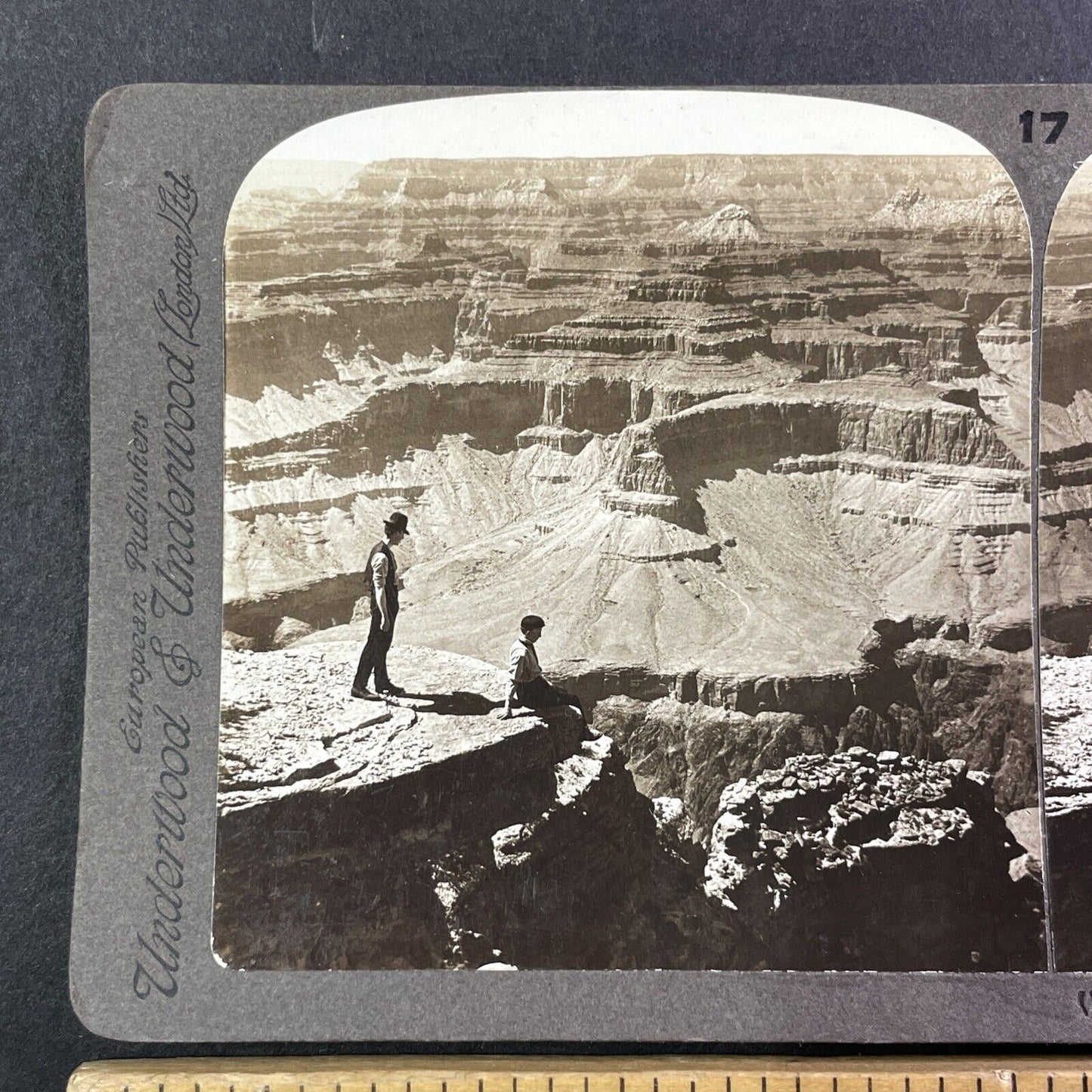 Rowe's Point Arizona Stereoview The Grand Canyon Antique c1897 Y538