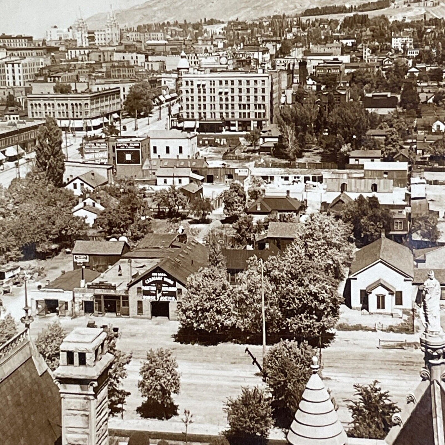 Salt Lake City Utah Panorama View Stereoview Antique c1899 Y1126