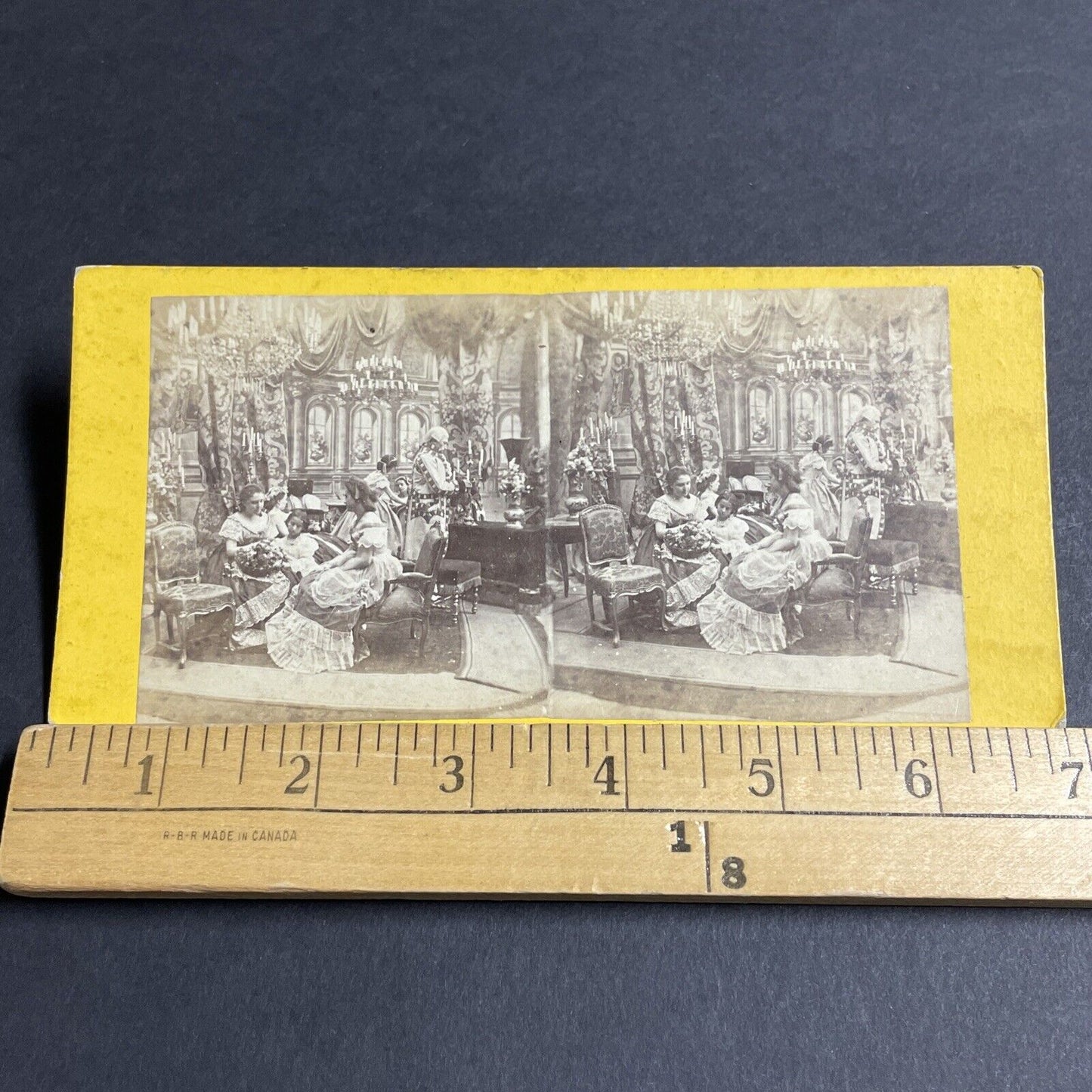 Antique 1862 Very Wealthy American Family Stereoview Photo Card P4676