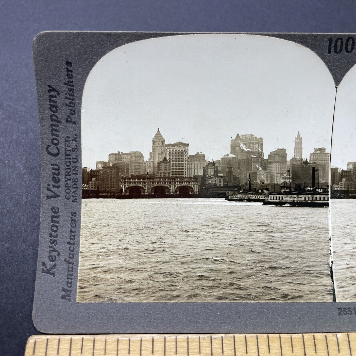 Antique 1910s Manhattan New York City NY Stereoview Photo Card P2802