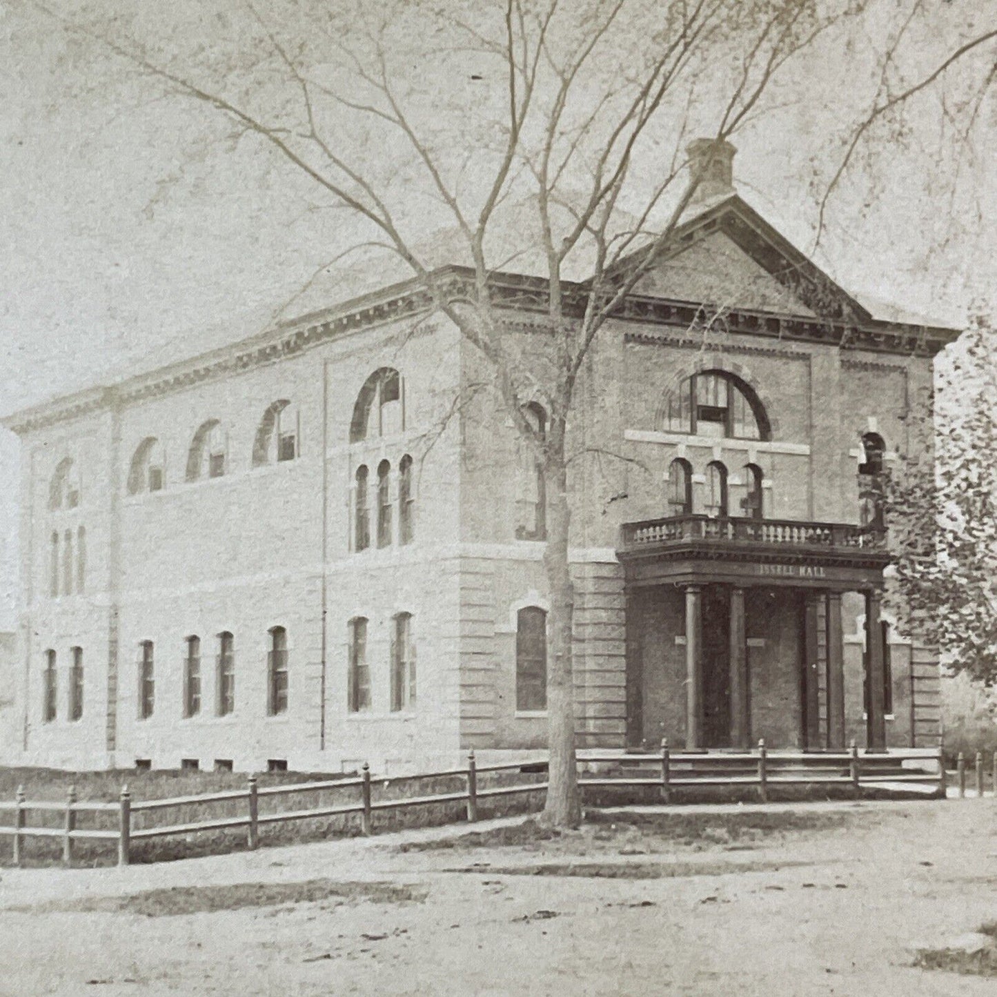 Dartmouth College Bissell Hall Stereoview Henry Osgood Bly Antique c1869 X969