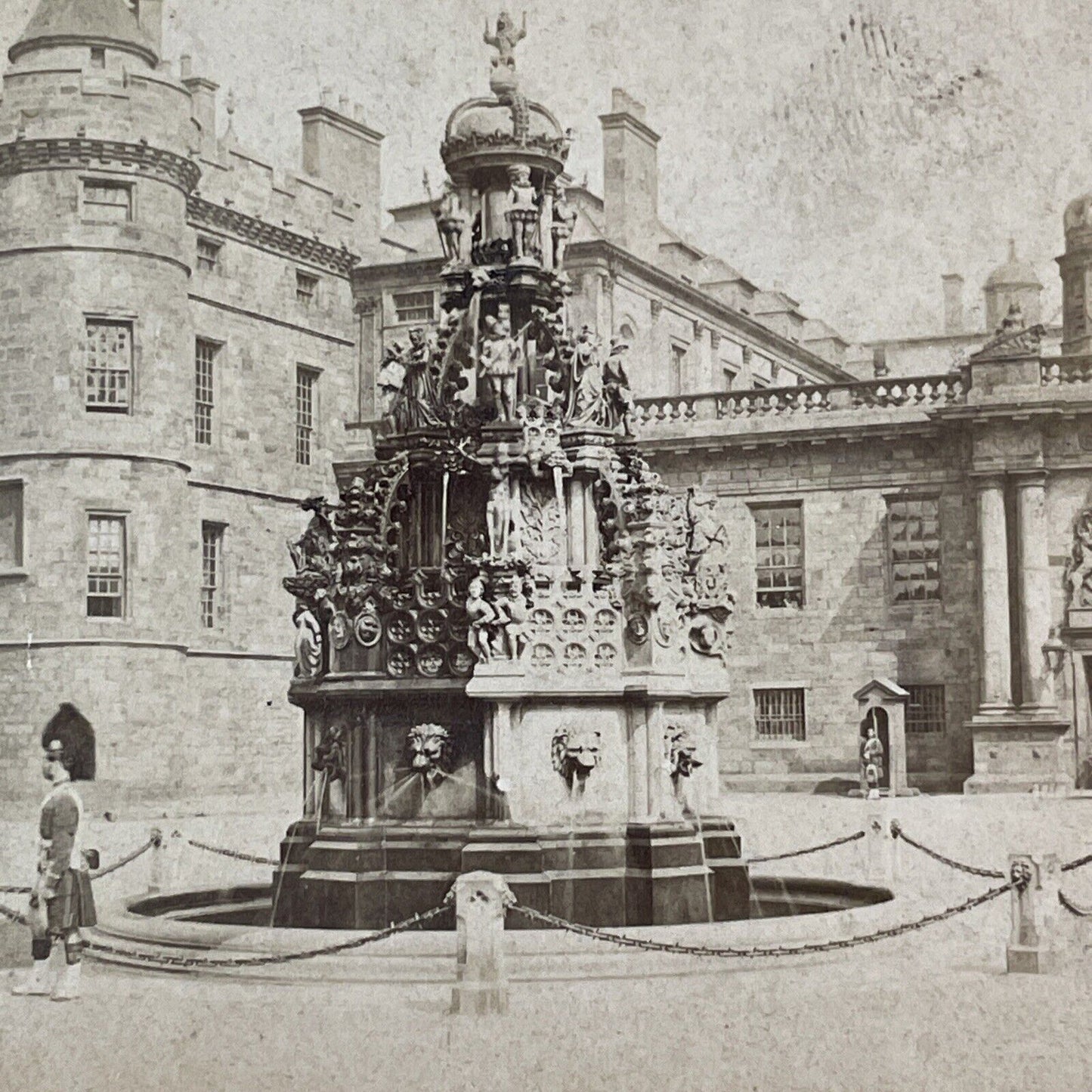 Holyrood Palace Edinburgh Scotland Stereoview GW Wilson Antique c1860 X2592