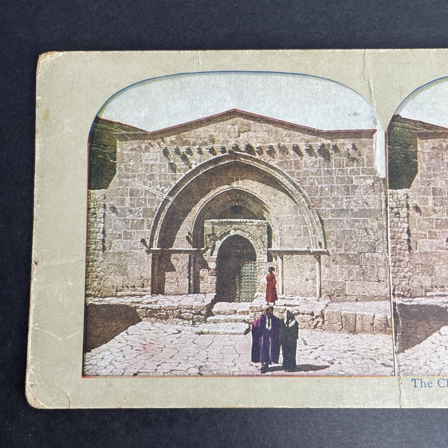 Antique 1902 Tomb Of The Virgin Church Jerusalem Stereoview Photo Card P1054