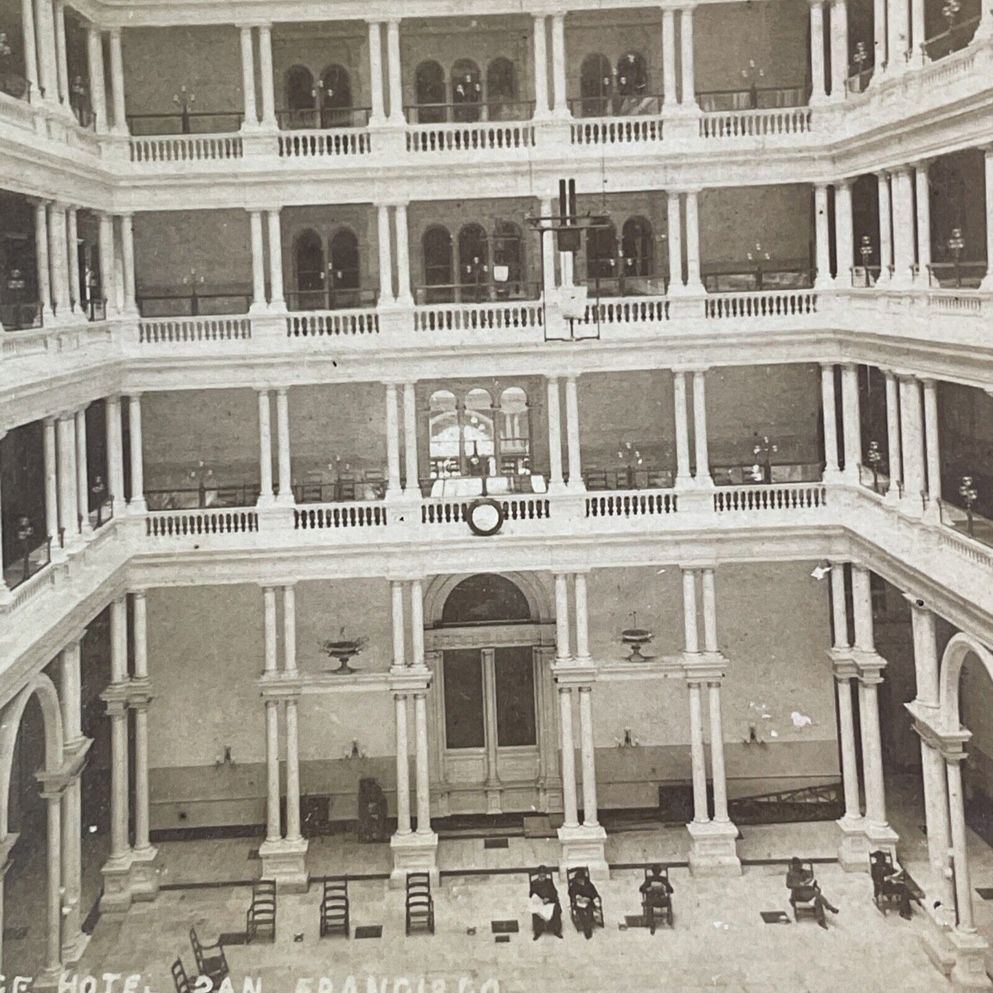 Palace Hotel San Francisco Interior Stereoview J.F. Jarvis Antique c1880 X3623