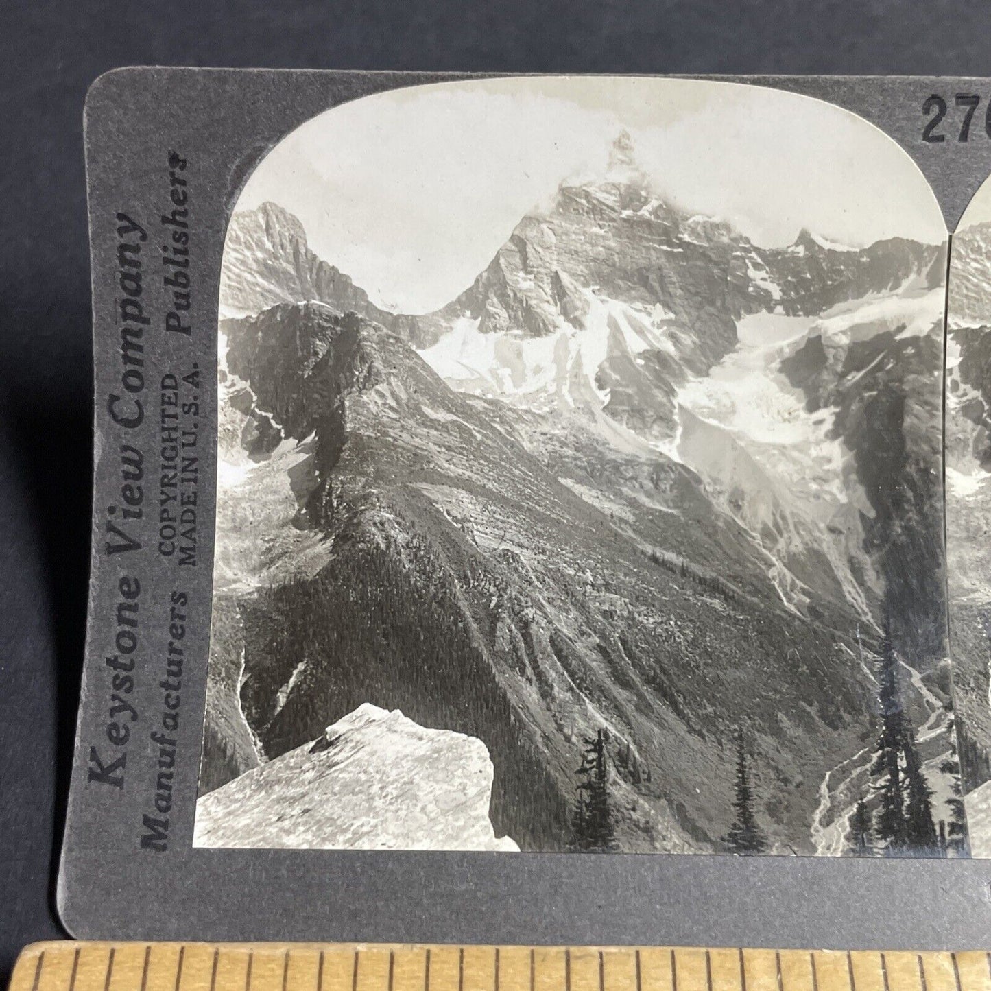 Antique 1910s Mount Sir Donald British Columbia Stereoview Photo Card P3649