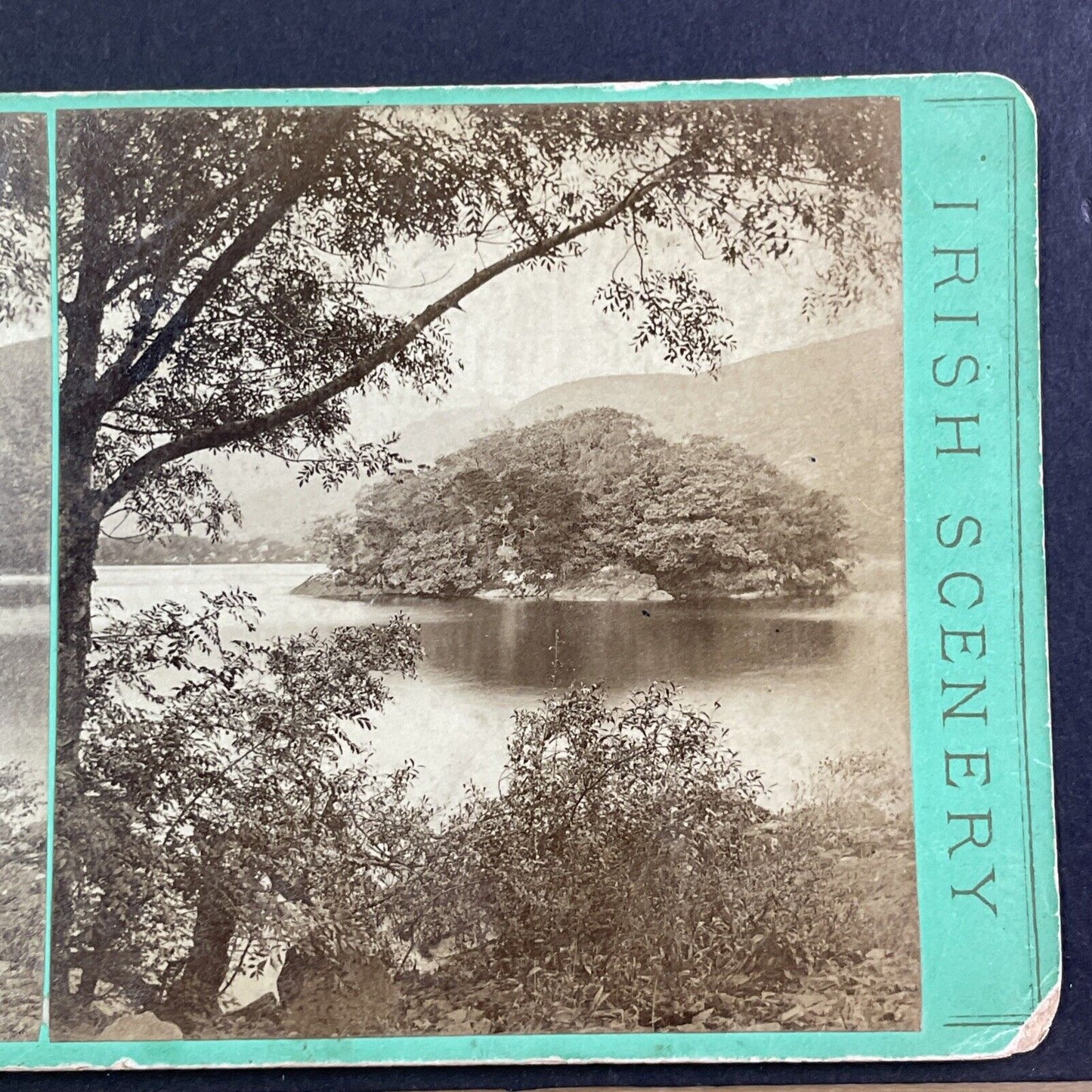 MacCarthy’s Island Ireland Stereoview Upper Lake of Killarney Antique 1870 X3706