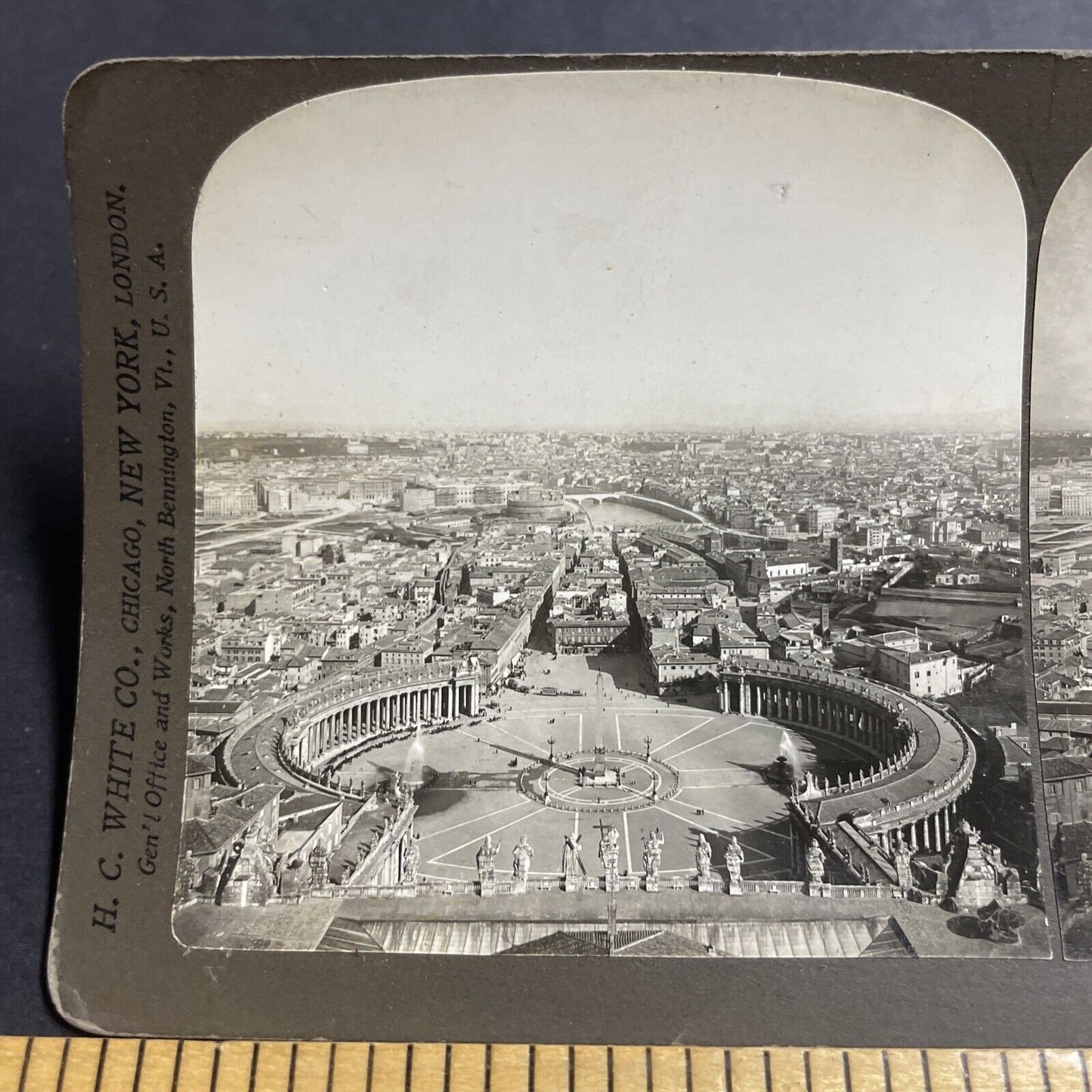 Antique 1901 The Main Street In Rome Italy Stereoview Photo Card P5033