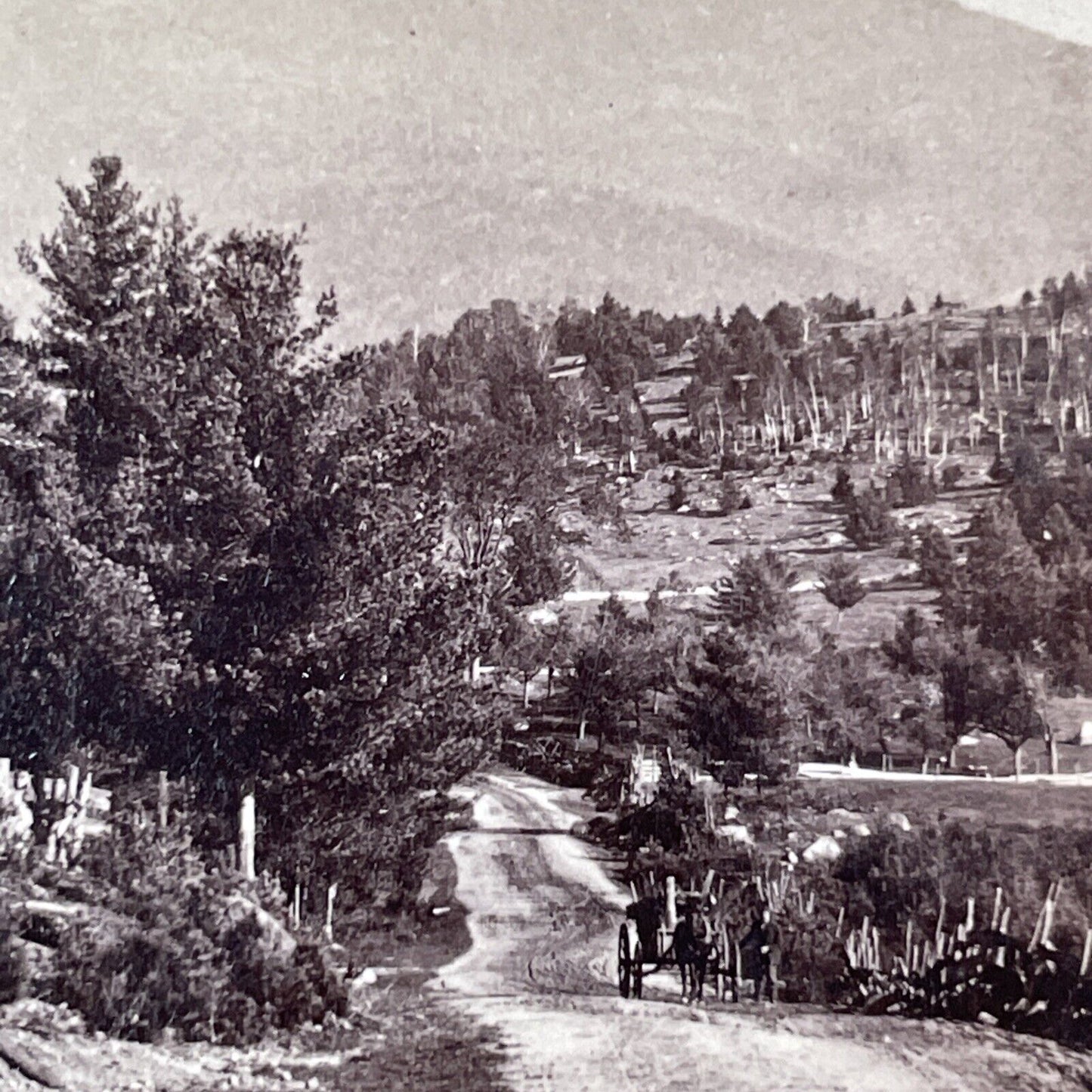 Road To Mount Kearsarge NH Stereoview NW Pease Photo Card Antique c1872 X988