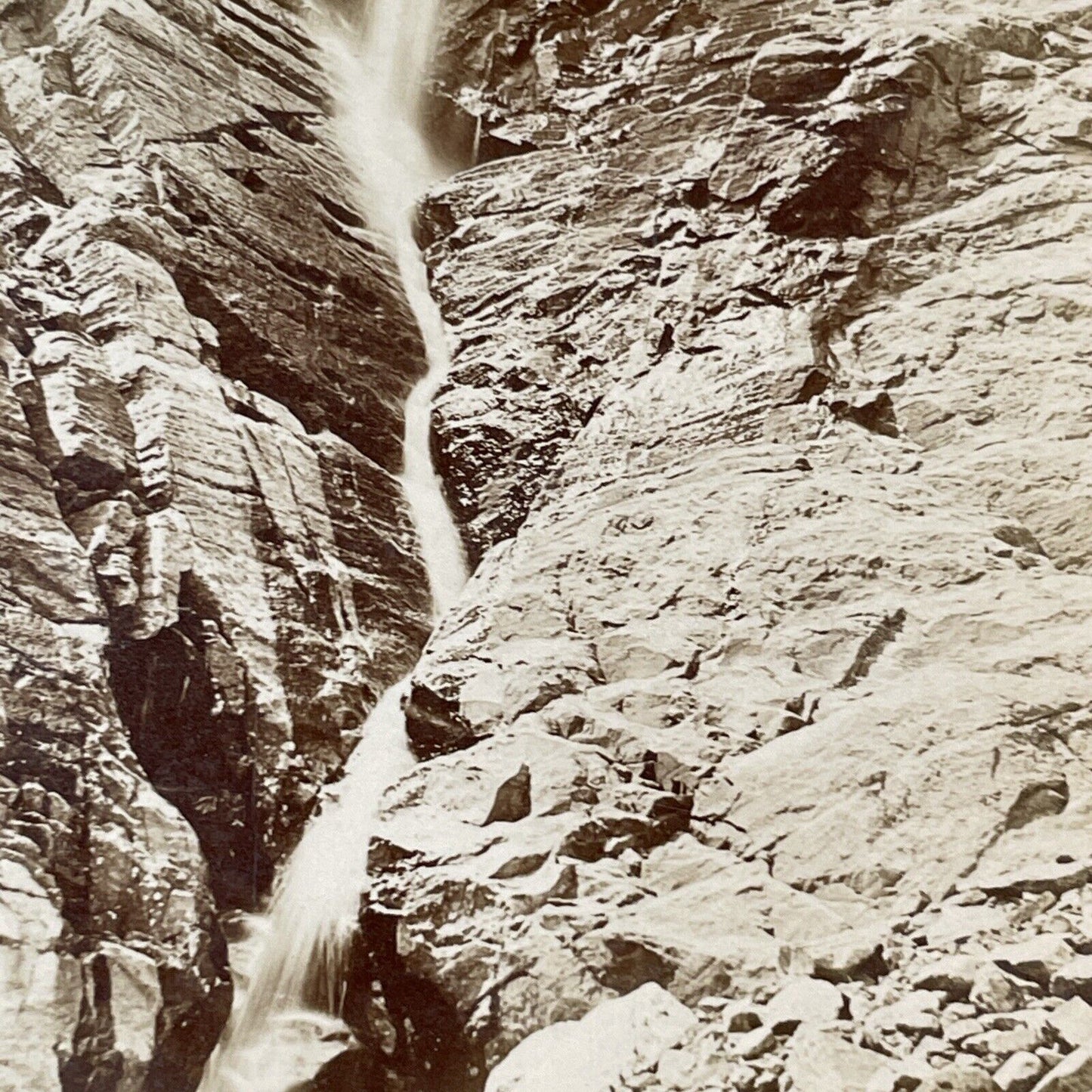 Tuckerman's Ravine NH Stereoview BW Kilburn Photo Card Antique c1880 X855