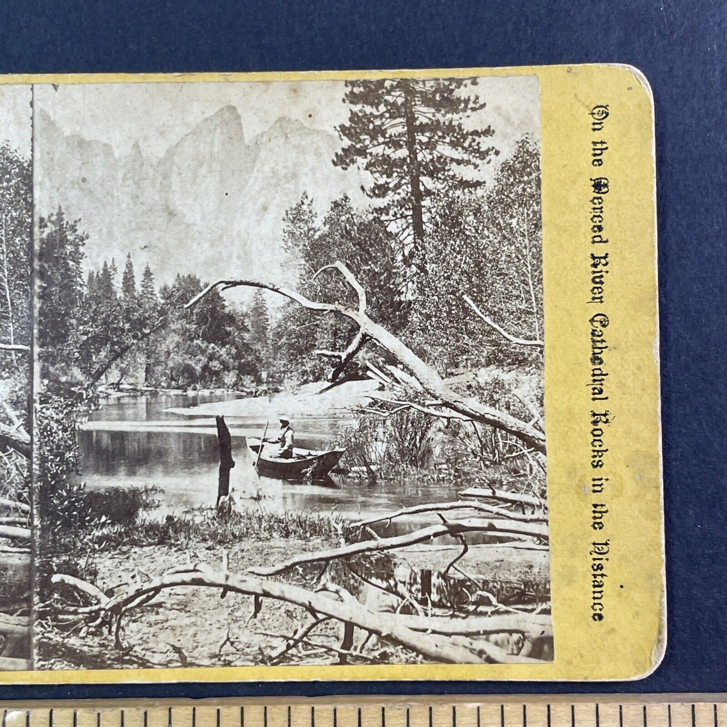 Merced River Yosemite CA Stereoview E&HT Anthony Antique c1870 X3625