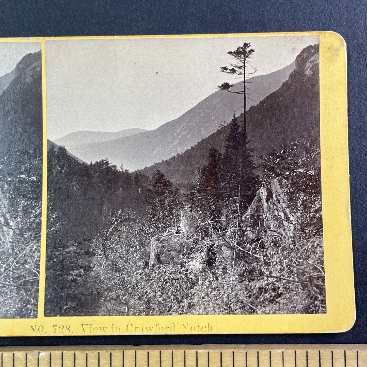 Crawford Notch New Hampshire Stereoview B.W. Kilburn Antique c1870s Y860