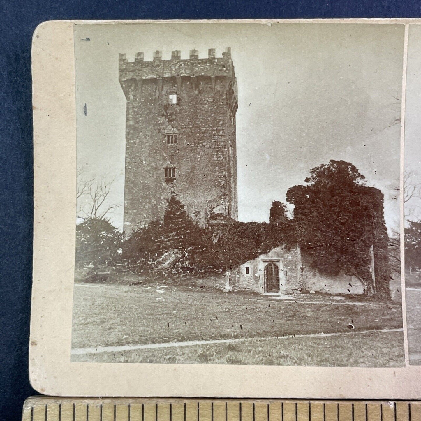 Blarney Stone Castle Cork Ireland Stereoview BW Kilburn Antique c1877 X3831