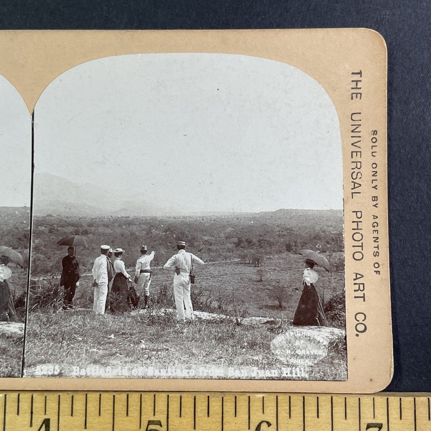 Wealthy People Planning A Battle Stereoview Santiago Cuba Antique c1899 X3252