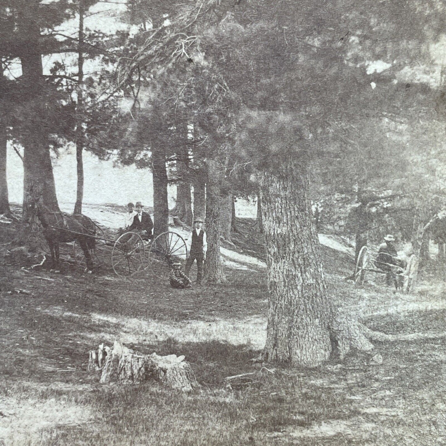 Antique 1870s Kingston New Hampshire Roadway Stereoview Photo Card V1730