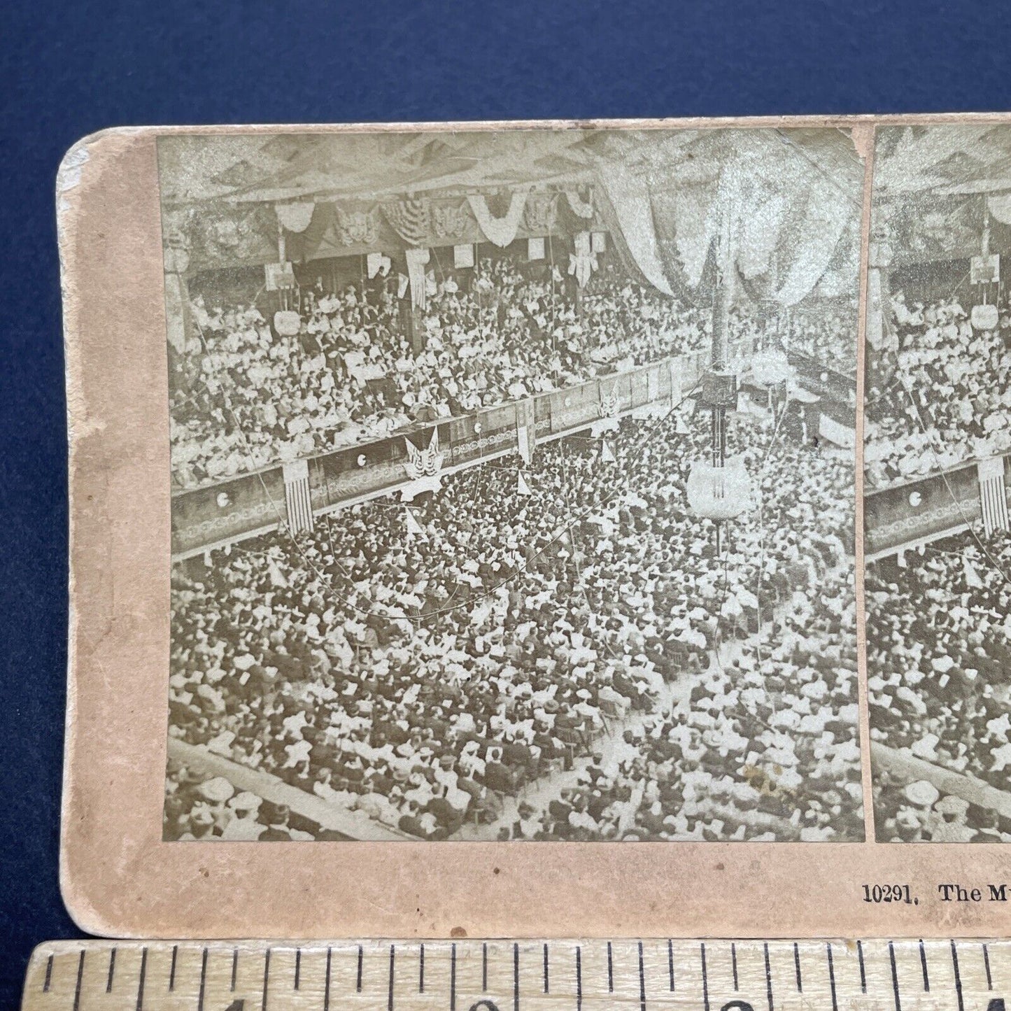 Antique 1895 Christian Endeavour Society Boston Stereoview Photo Card V1743