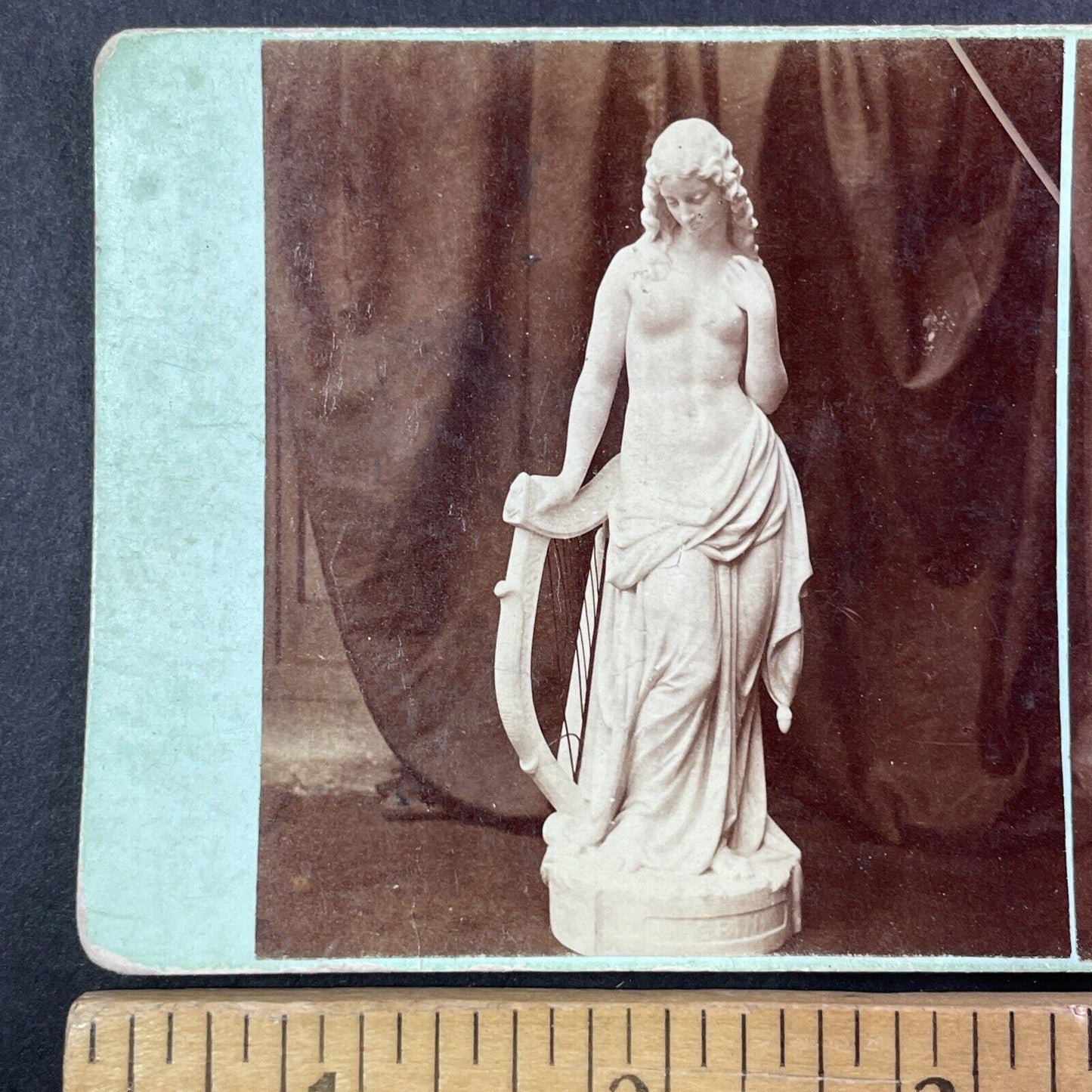 Goddess Statue at the 1862 London Fair Stereoview Antique c1862 Y541