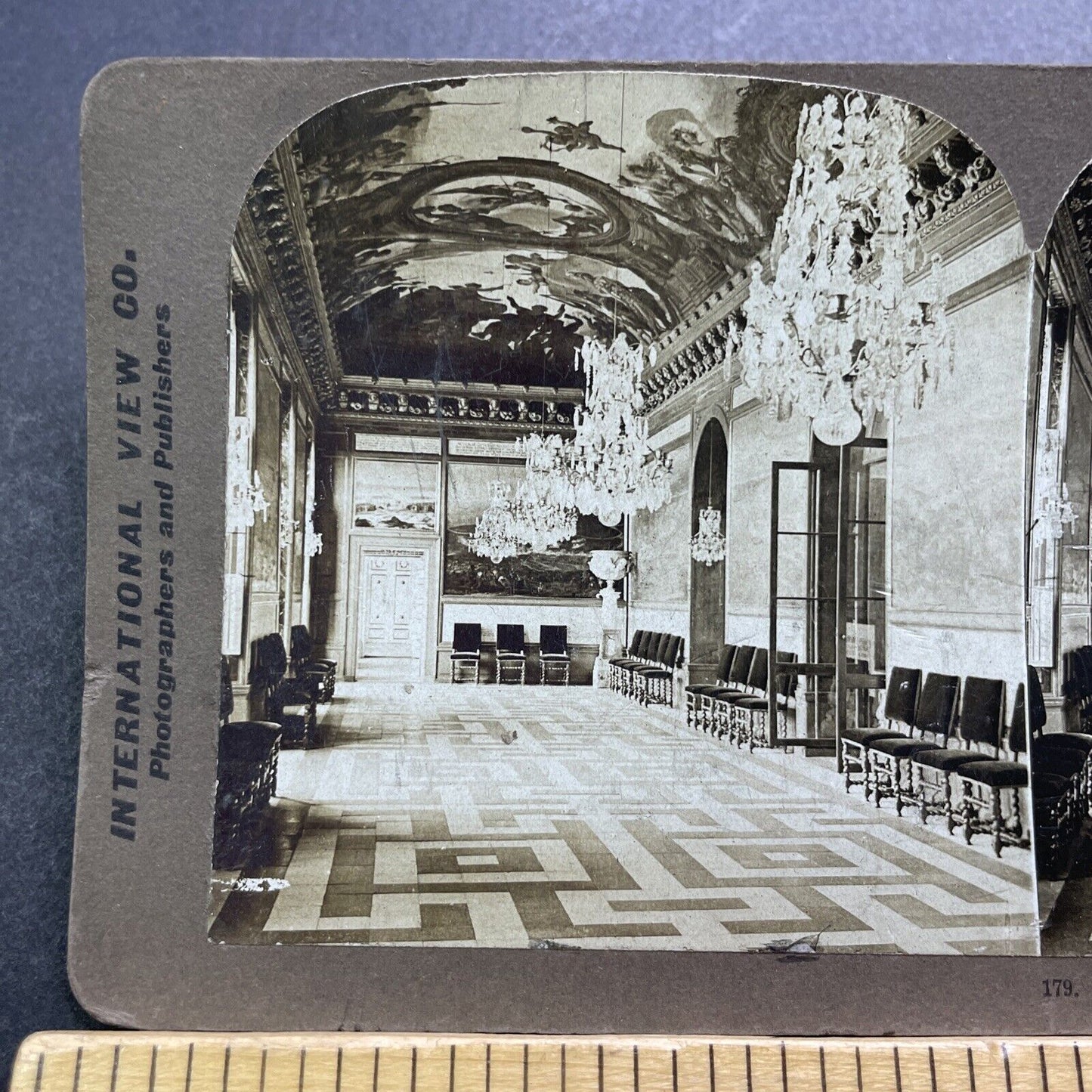 Antique 1901 Stockholm Sweden Royal Palace Stereoview Photo Card V3416