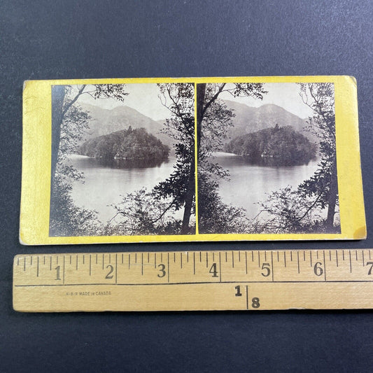 Ellen's Isle Island Loch Katrine Stereoview Scotland Antique c1867 X4059