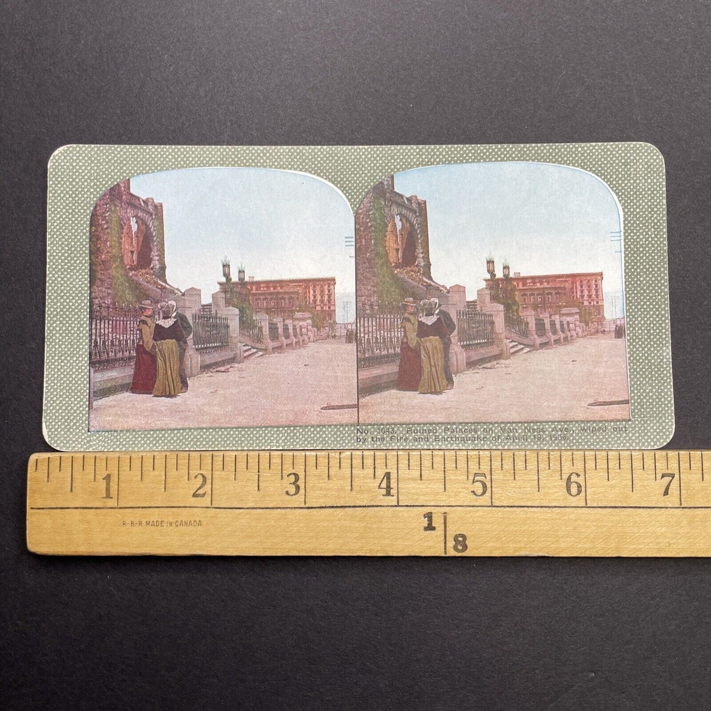 Antique 1910s San Francisco Earthquake Mansions Stereoview Photo Card 2300-42