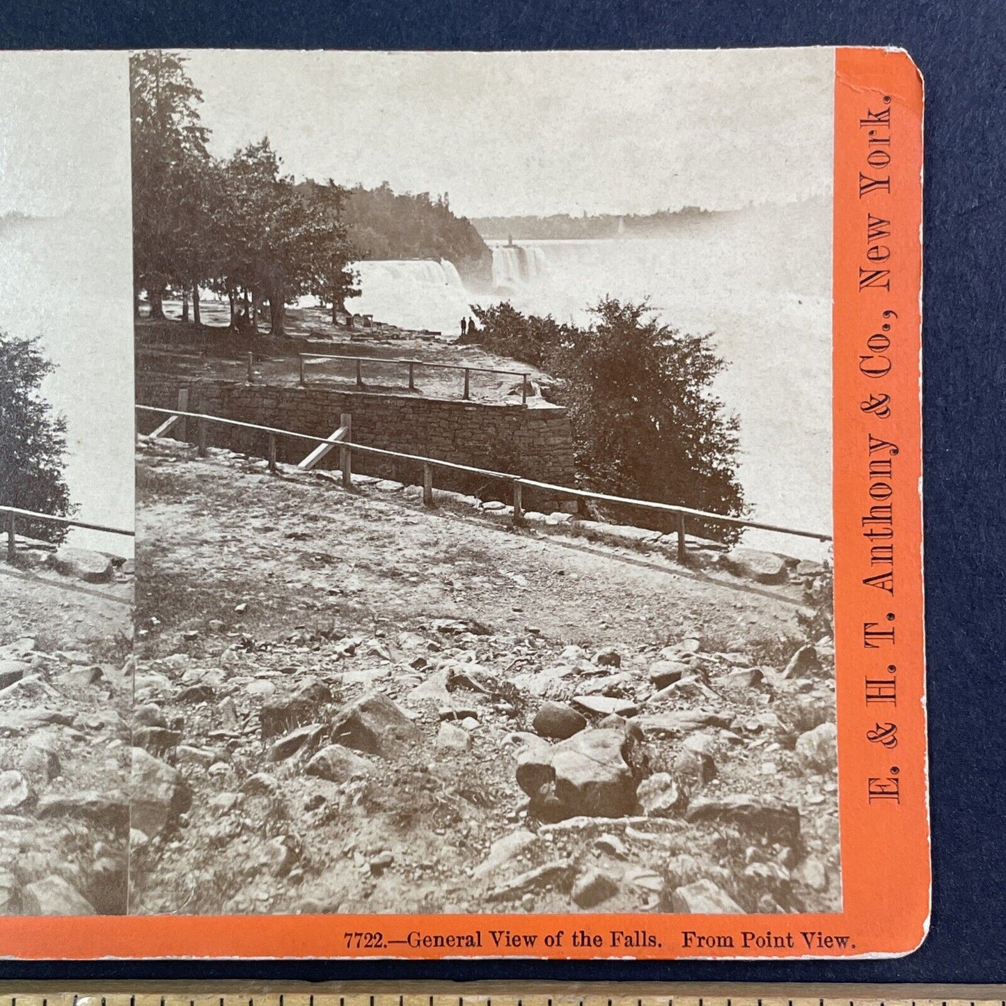 Prospect Park Niagara Early View Stereoview E & HT Anthony Antique c1860s Y2769