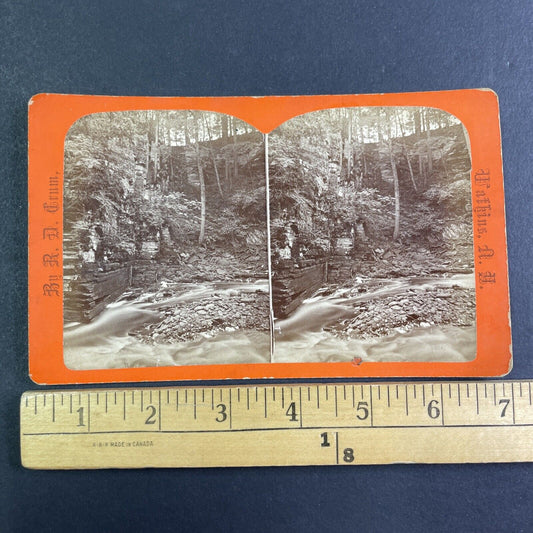 Chaos Glen Watkins Glen New York NY Stereoview R.D. Crum Antique c1870 Y1034