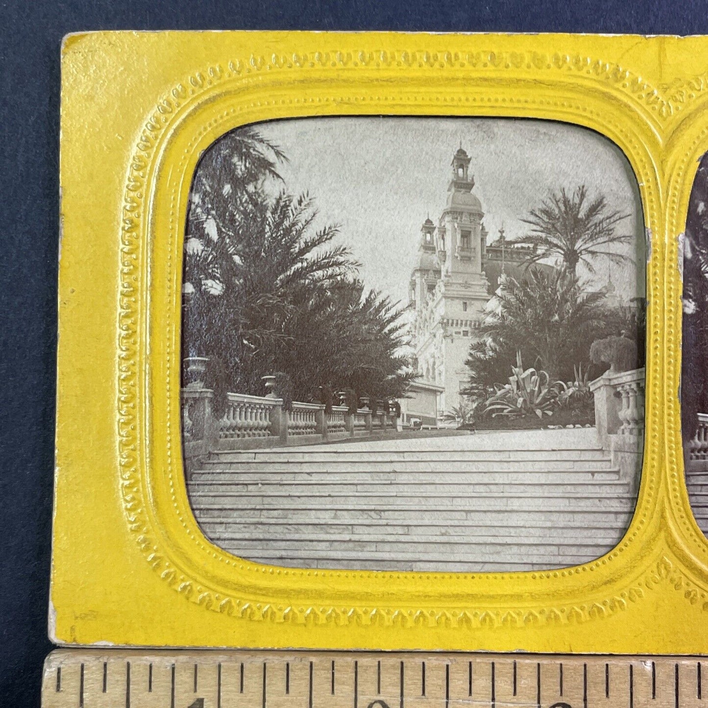 Monte Carlo Casino Grand Opening Stereoview French Tissue Antique c1865 XT2108