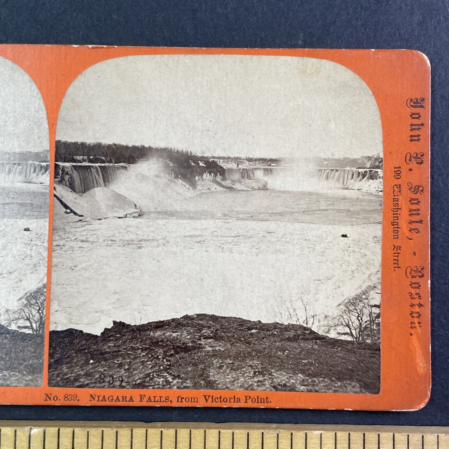 Niagara Falls Panaroma View Stereoview JP Soule Antique c1870 X3650