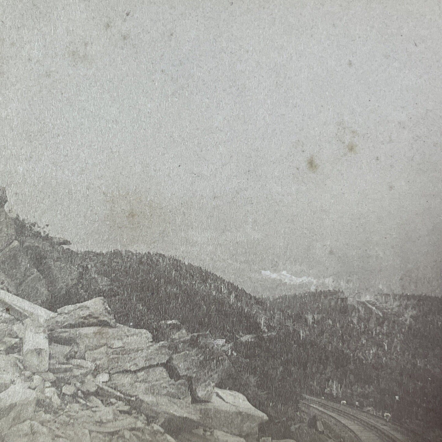 The Top of Jacob's Ladder Stereoview New Hampshire Antique c1880 Y534