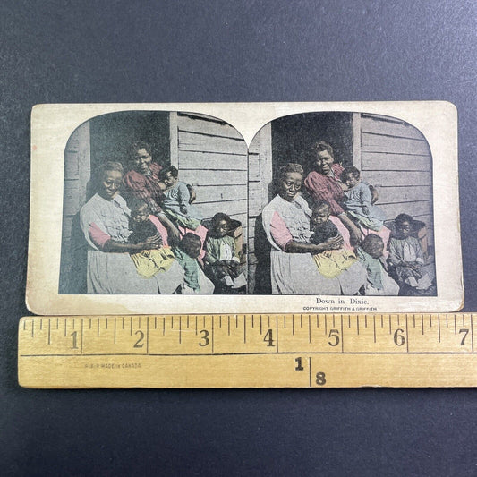 African American Family In The Deep South Stereoview Antique c1896 X1529