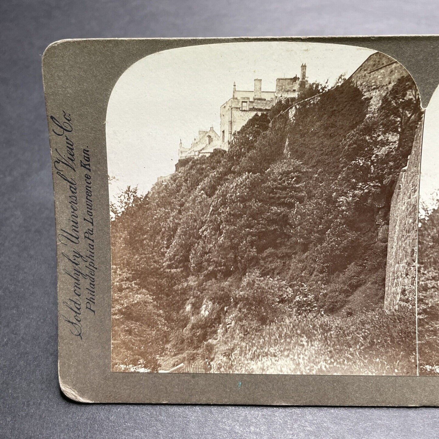 Antique 1903 Stirling Castle On Cliff Scotland UK Stereoview Photo Card P1207