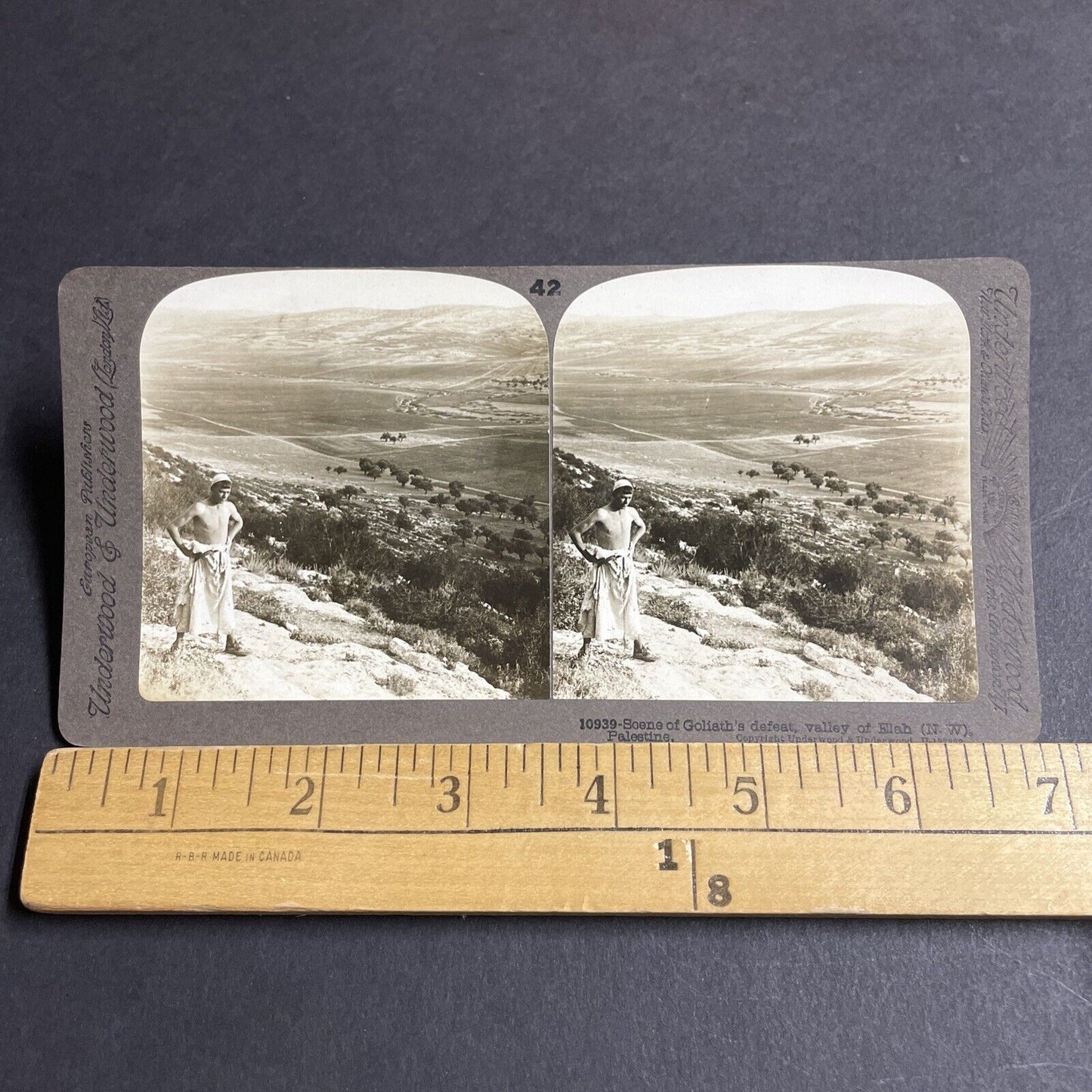 Antique 1903 A Poor Desert Nomad In Israel Stereoview Photo Card P4405