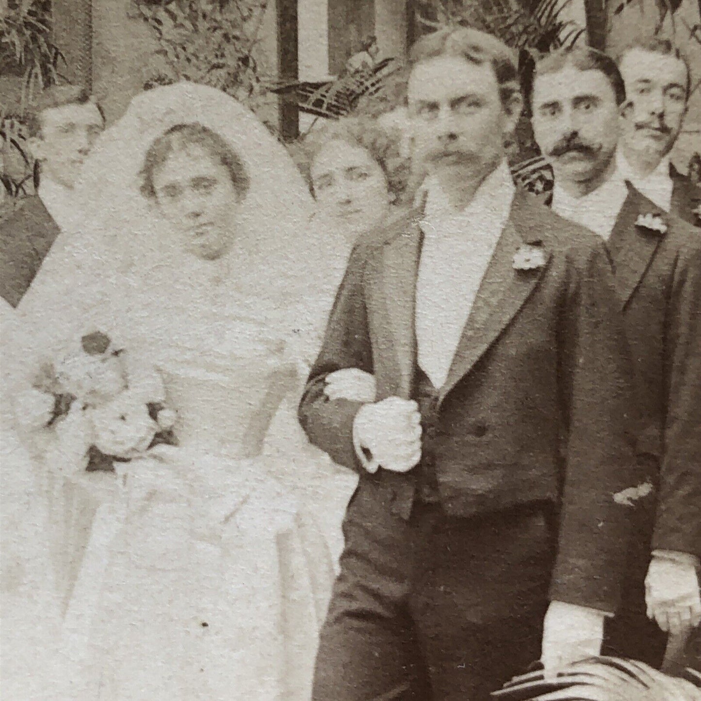 Antique 1897 An American Wedding In Victorian Era Stereoview Photo Card P1994