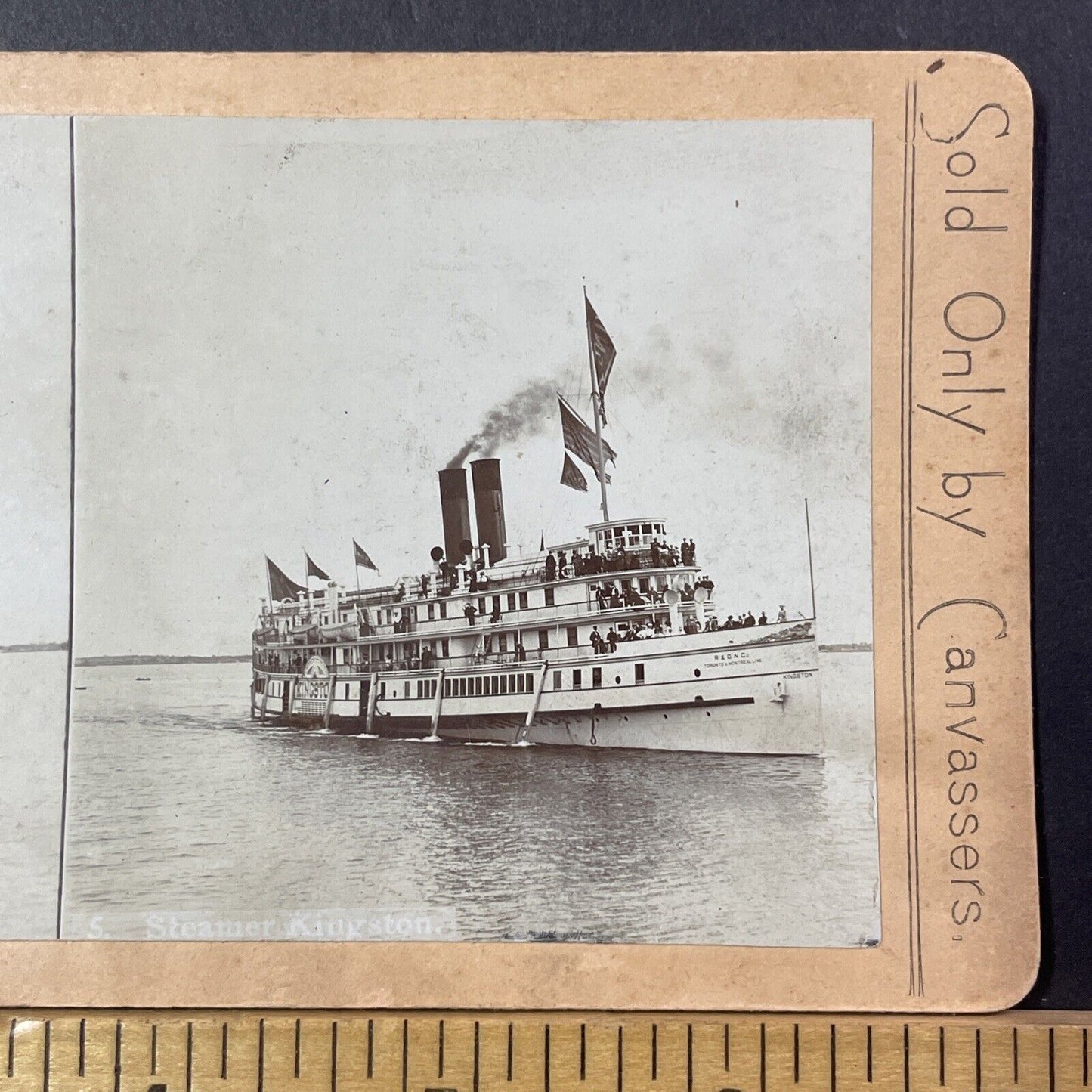 SS Kingston Steamer Steamship Stereoview Brockville ON Antique c1901 X1233