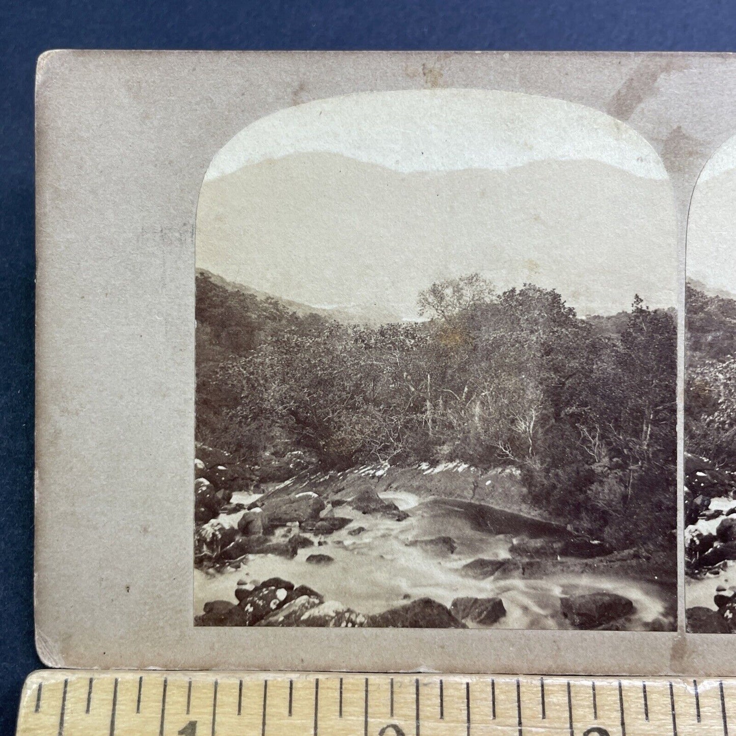 Antique 1870s Killarney River Rapids Ireland Stereoview Photo Card V502