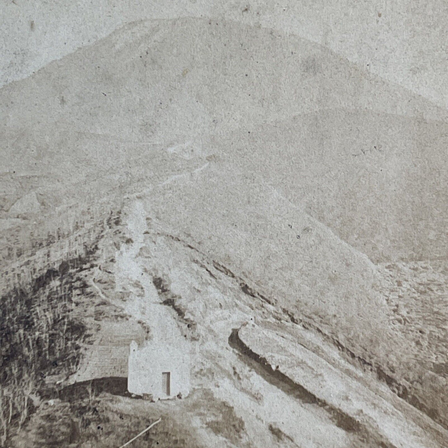 Mount Vesuvius Volcano Observatory Tower Stereoview Antique c1880 X1594