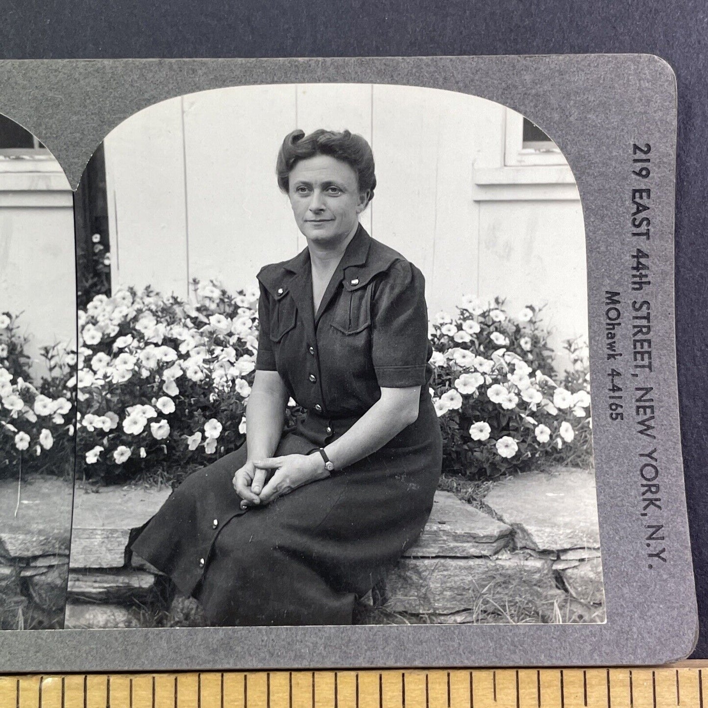 Mrs AB Murray Stereoview Registrar North Carolina Central Antique c1933 X1558