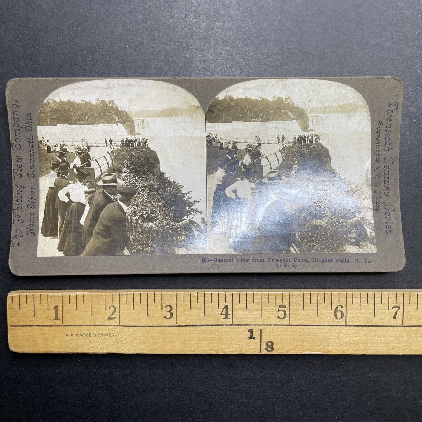 Antique 1903 Niagara Falls New York Prospect Point Stereoview Photo Card P1208
