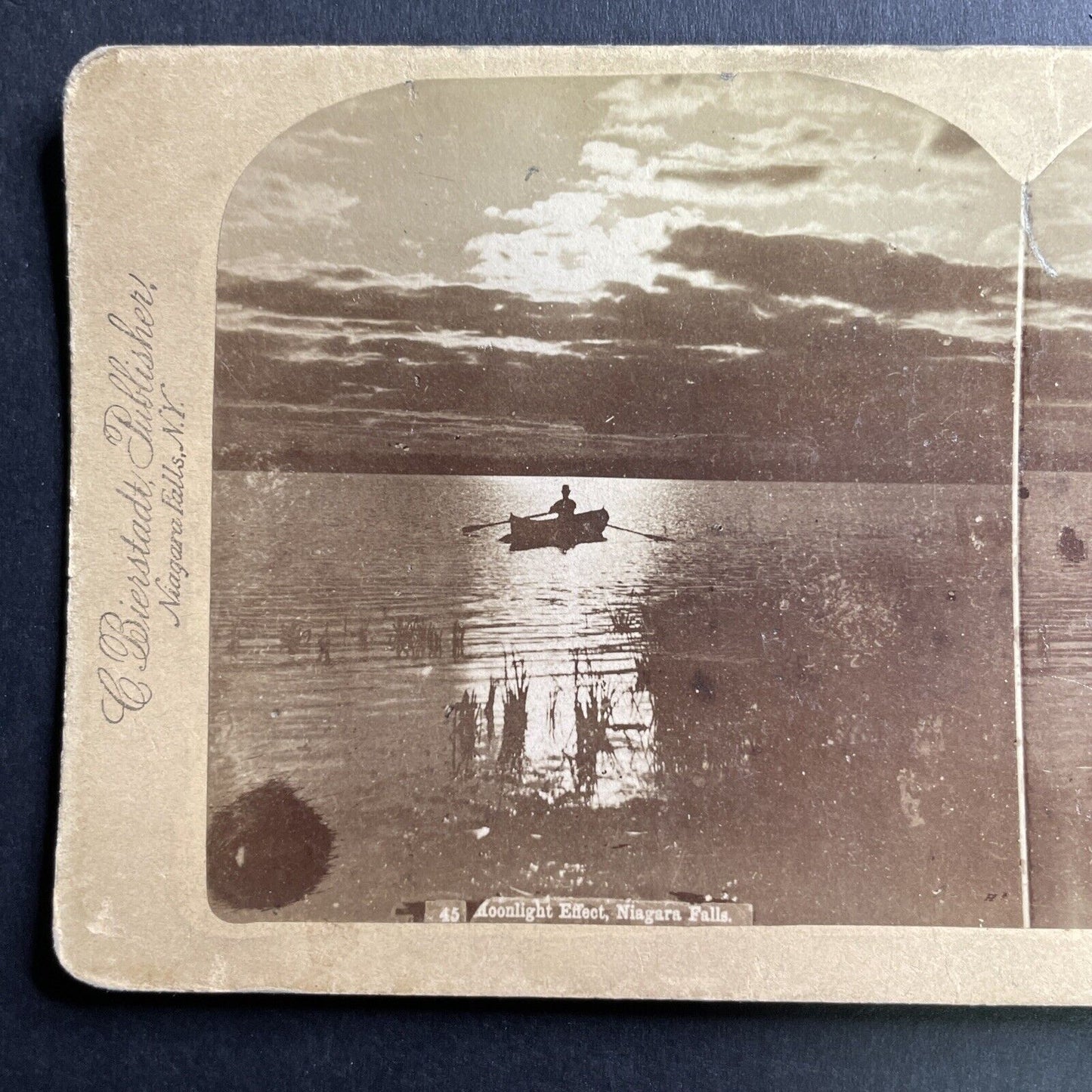 Antique 1896 Niagara River Chippawa Ontario Stereoview Photo Card P1587